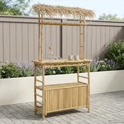 Tavolo da bar da esterno Naturale 110 x 50 x 209 cm Bambù