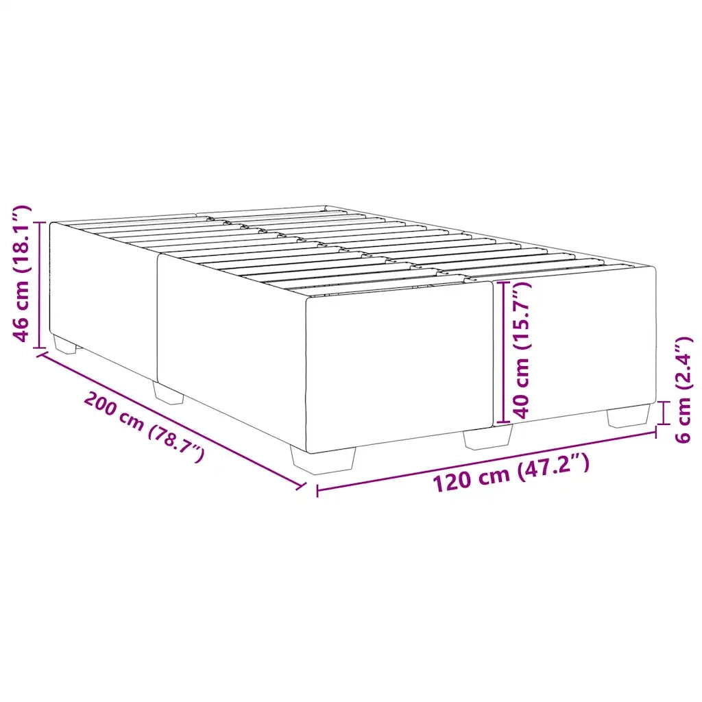 Giroletto-Struttura Letto Blu 120x200 cm in Velluto