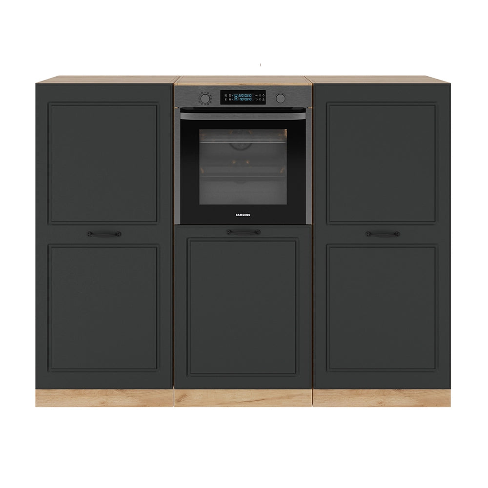 Vicco Cucine componibili piccole Antracite casa di campagna/rovere dorato 180 cm senza piano di lavoro
