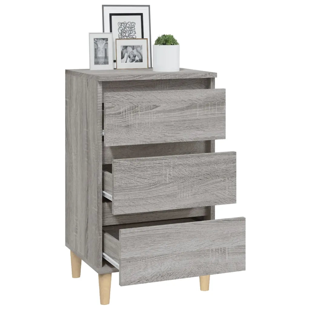 Comodino | Armadio da Notte | Mobiletto da notte Grigio Sonoma 40x35x70 cm in Legno Multistrato