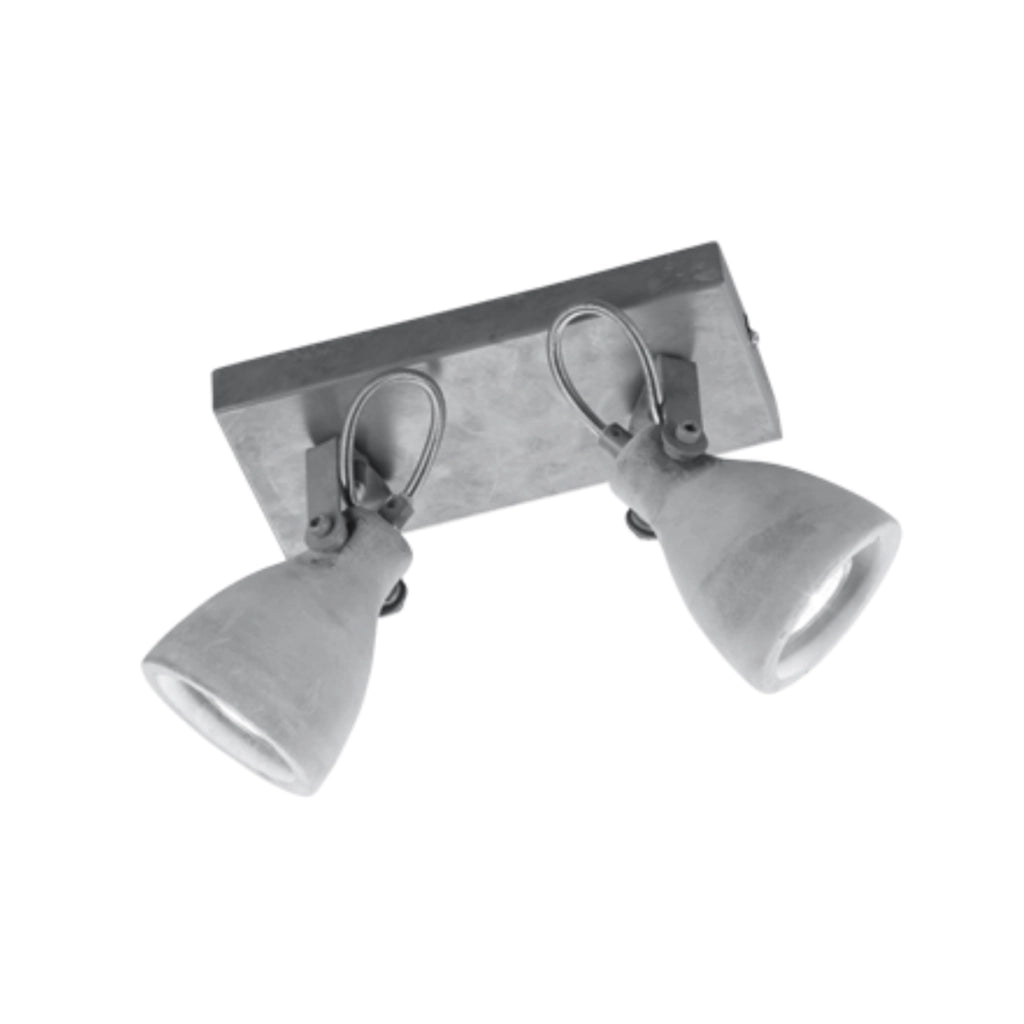 Spot soffitto 2 luci CONCRETE cemento grigio Trio GU10