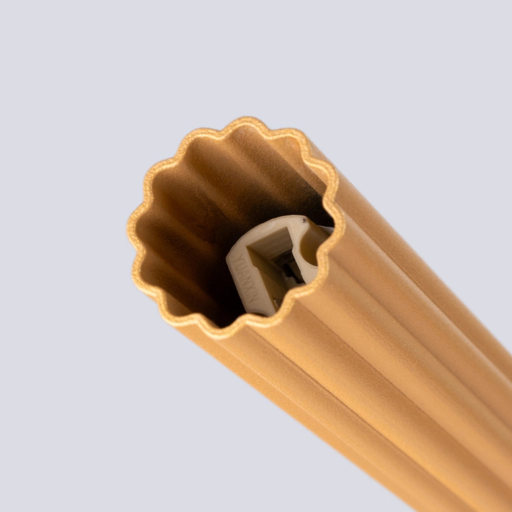 Lampada sospensione tubo rigato oro ZENTRA 1xG9 8W