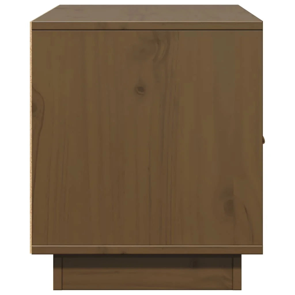 Mobile TV multimediale scaffale TV mobile TV sala da pranzo soggiorno camera da letto color miele 80 x 34 x 40 cm legno di pino massiccio marrone 02_0027721