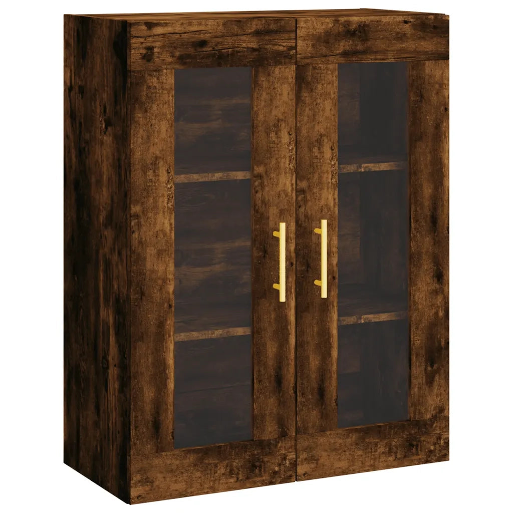 Credenza-Buffet-Armadio da cucina Rovere Fumo  69,5x34x180 cm in Legno Multistrato 798597