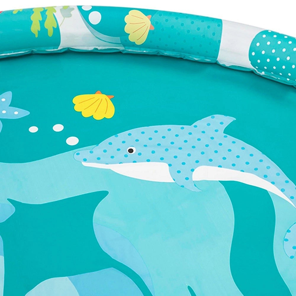 Trade Shop - Tappetino Splash Con Getti D'acqua Effetto Fontana Fondale Marino 165 Cm 52487 -