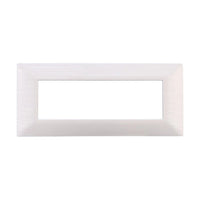 Placca Plastica Serie Starlight 7P Colore Bianco Satinato Compatibile Con Vimar Plana