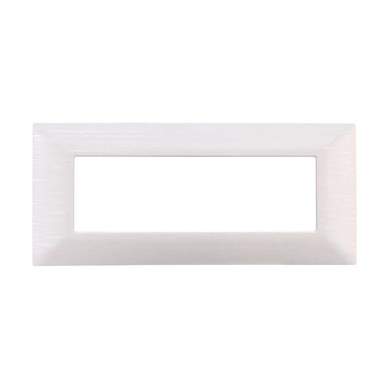 Placca Plastica Serie Starlight 7P Colore Bianco Satinato Compatibile Con Vimar Plana