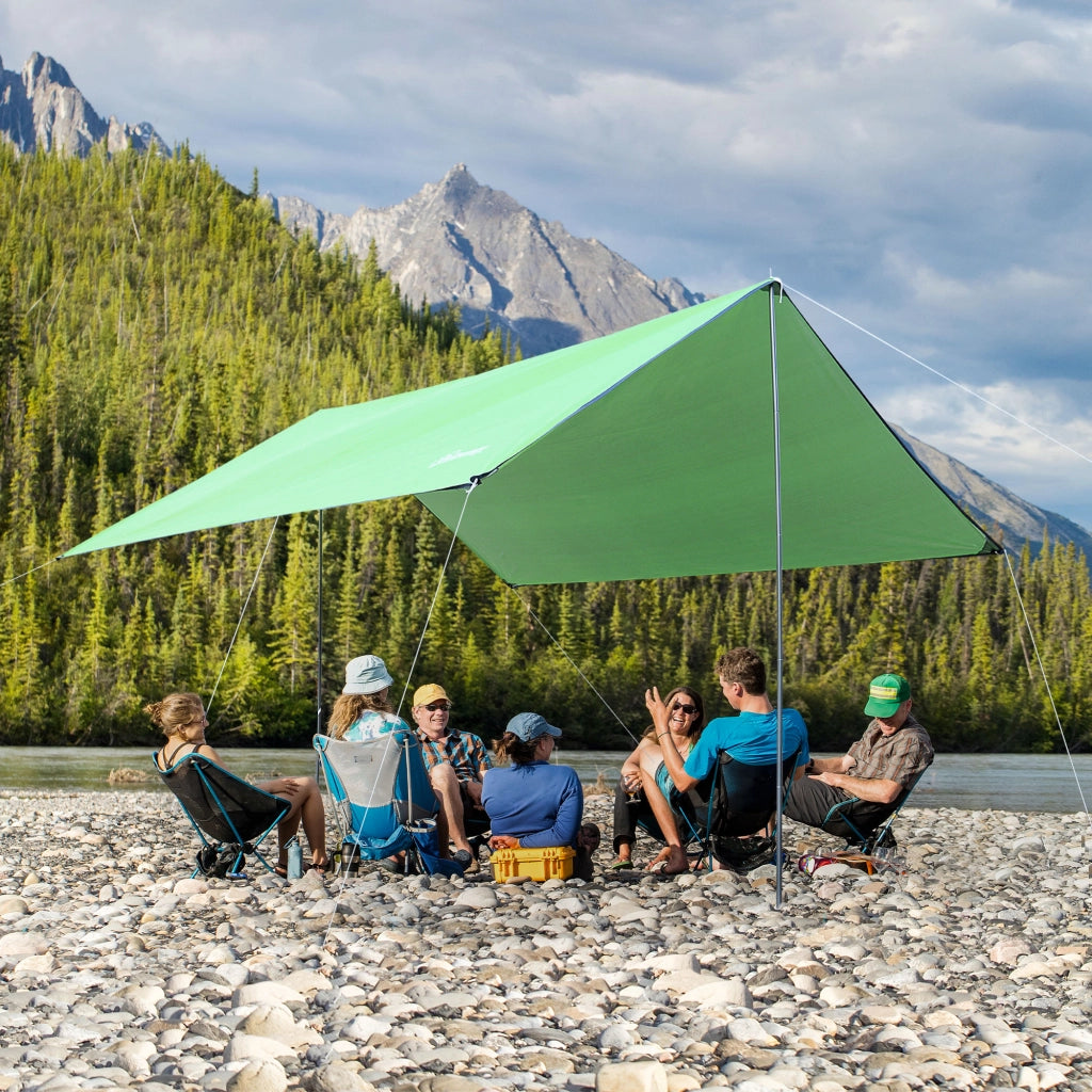 Tenda da Sole Portatile 3x3 m, Tendalino Parasole Impermeabile per Campeggio, e Spiaggia, Verde