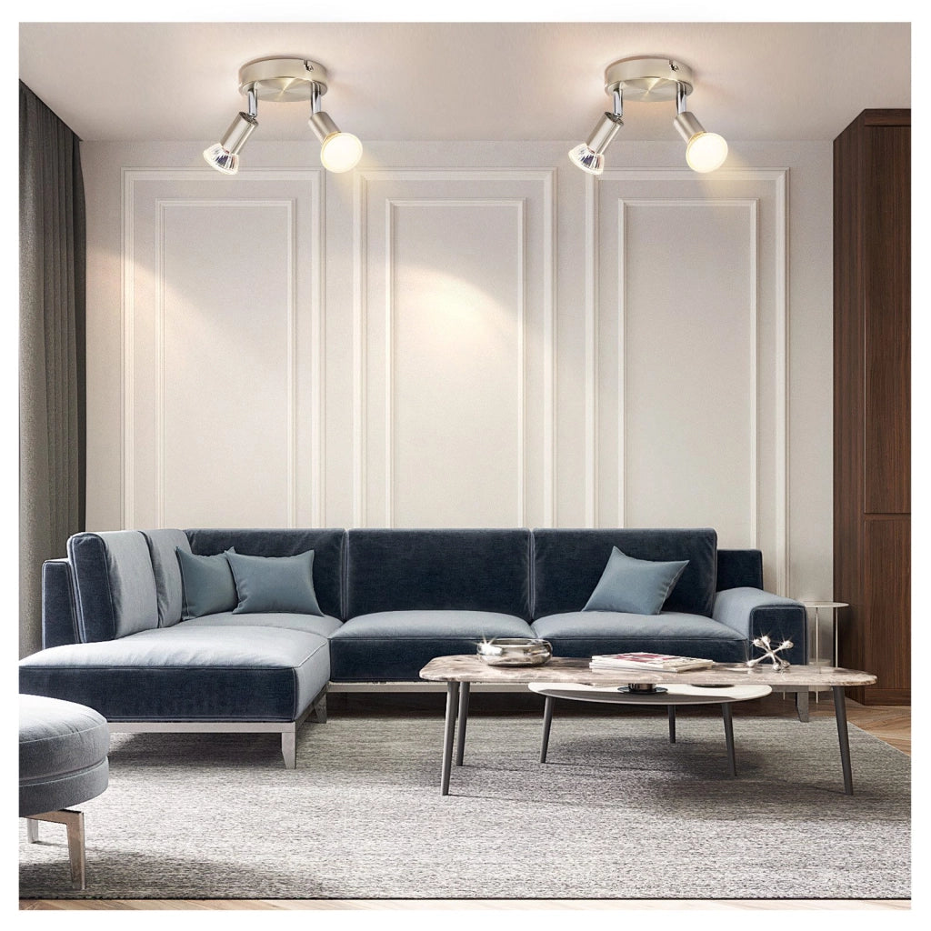 ZMH Faretto da soffitto plafoniera 2 fiamme GU10 moderno per soggiorno