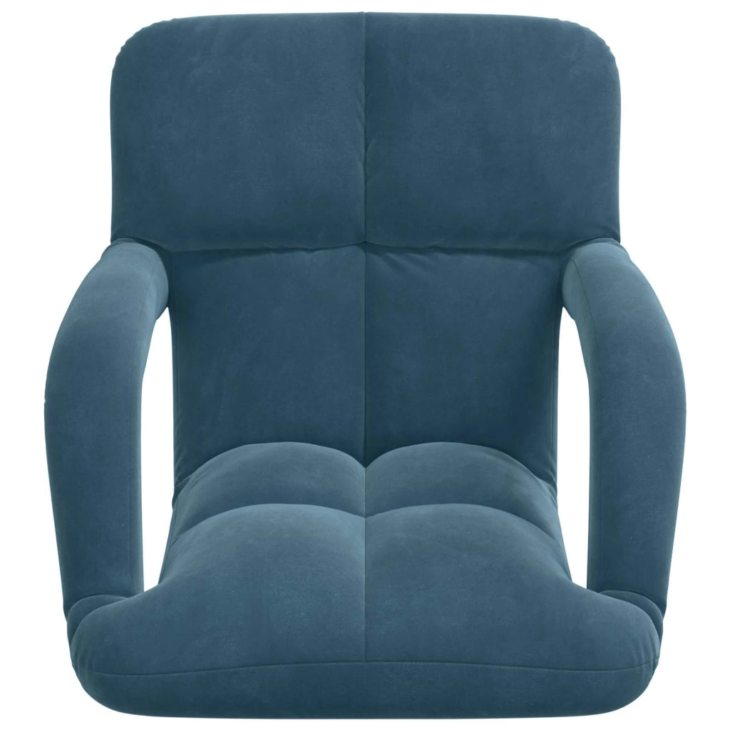 Sedia a pavimento regolabile Blu Velluto