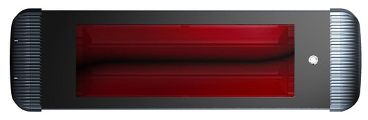 Stufa Elettrica ad Infrarossi 118x25x7,5 cm da Parete 2400W Dimmerabile Moel Aaren Nera