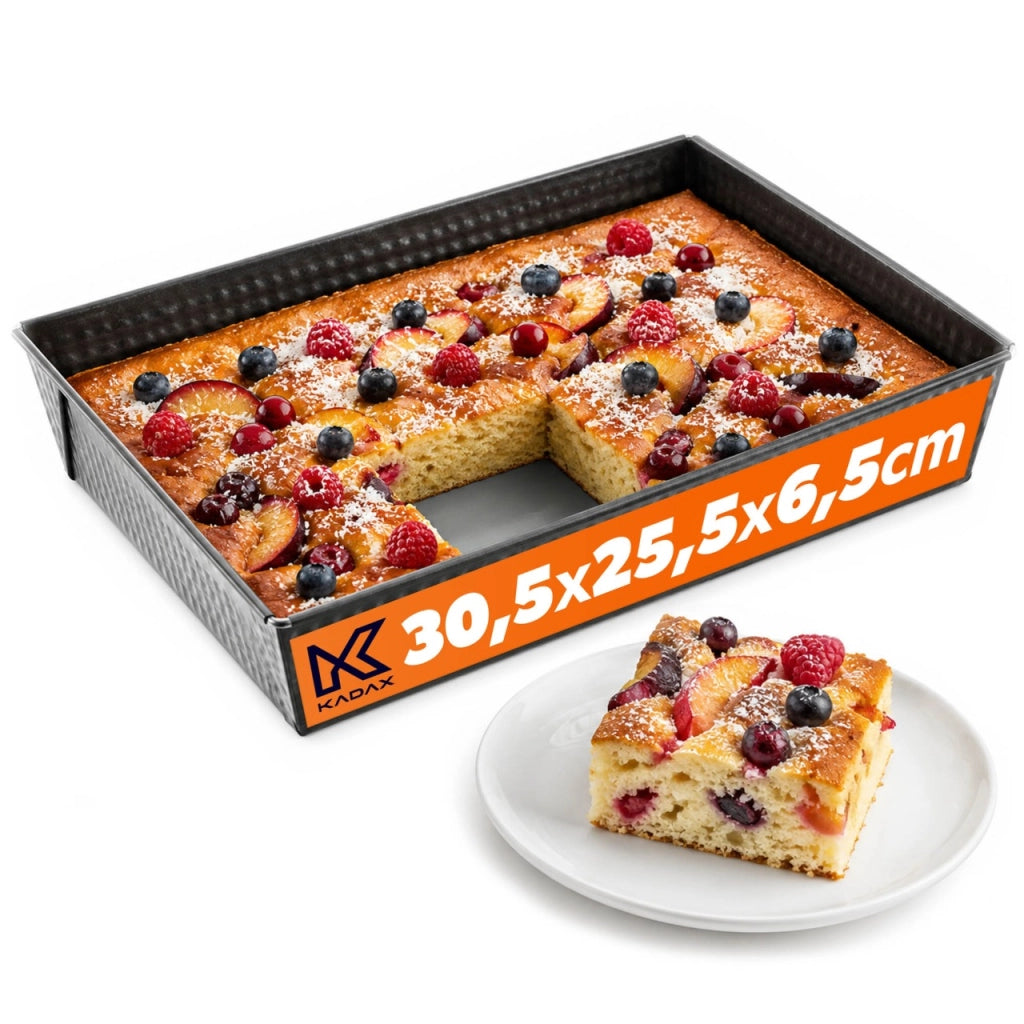 Teglia rettangolare antiaderente per torte KADAX 30x25x6