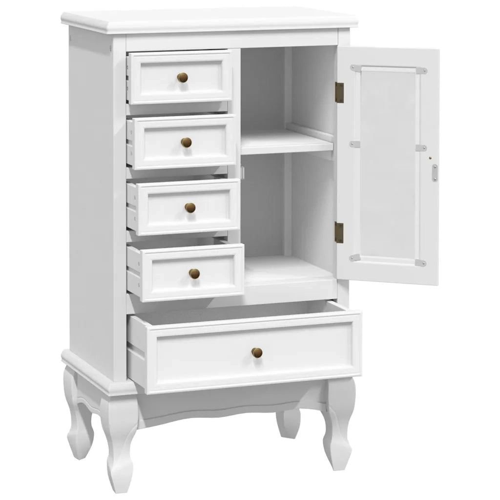 Armadietto con 5 Cassetti e 2 Ripiani Bianco CFW7294547
