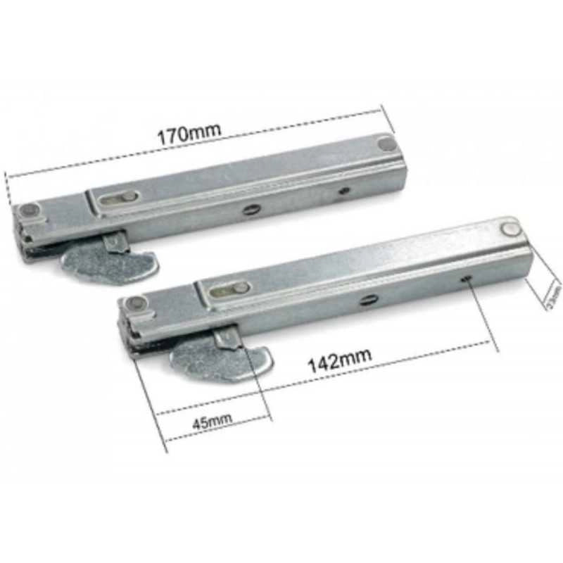 KIT 2PZ COPPIA CERNIERA PORTA FORNO INCASSO CUCINA NARDI SAMET - NARDI