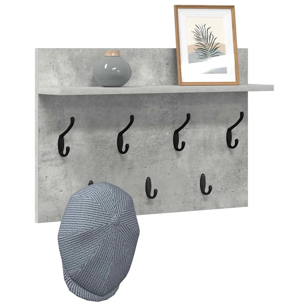 Appendiabiti a muro Grigio cemento 60 x 40 x 12 cm CFW7099872