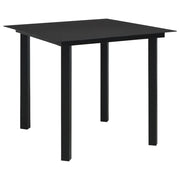 Set da Pranzo da Giardino 5 pz in Rattan PVC Nero 3058282