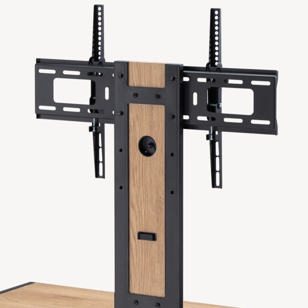 Mobile TV con Supporto Schermo Stockholm - Nero / Effeto Rovere pro.tec