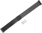 Orologio da polso in acciaio inossidabile a maglia - Bracciale regolabile con chiusura magnetica - Nero - Unisex - Qualità e stile