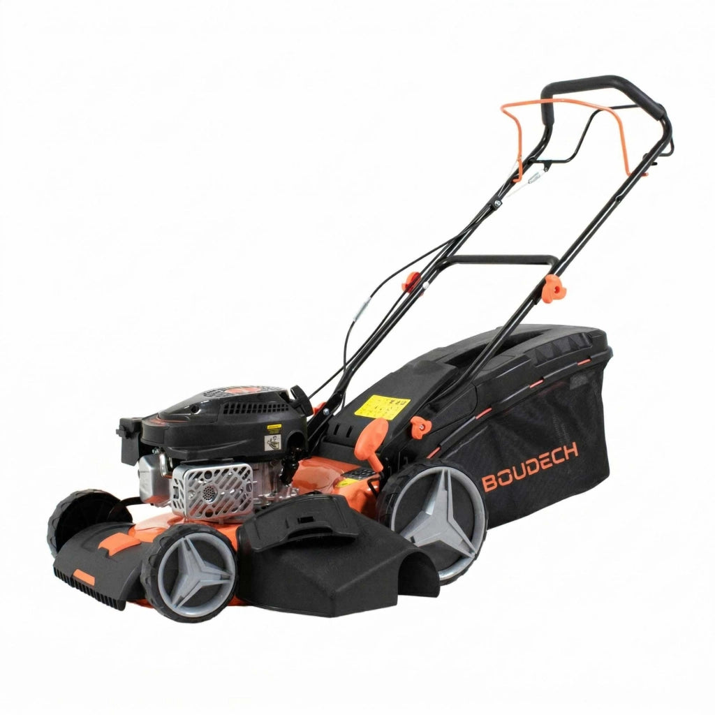 Jukut 170 - Tosaerba a Trazione Motore 4 Tempi a Scoppio Benzina 170cc 3.5HP Taglio 30-80 mm con Funzione Pacciamatura Nero