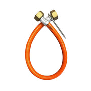 FLESSIBILE IN ACCIAIO INOX E GOMMA ARANCIONE PER CENTRALINA GAS - F.F. 1/2 CM 80  - HID