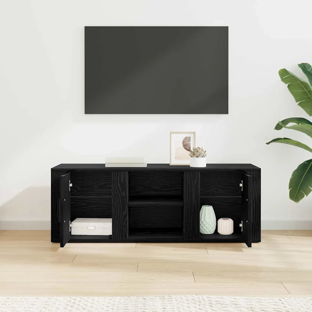 Mobile TV Rovere Nero 100 x 31,5 x 35 cm Legno multistrato