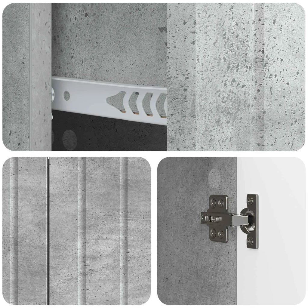 Credenza Grigio Cemento 89 x 34,5 x 62 cm Legno ingegnerizzato 894428