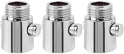Regolatore di Flusso per Doccia 3 Pezzi - Ventile di Regolazione del Flusso di Doccia - Adattatore per Tubo del Doccia - Risparmio d'Acqua - Finitura in Acciaio Inox - Dimensione di Connettore G1/2" - Regolatore di Flusso d'Acqua