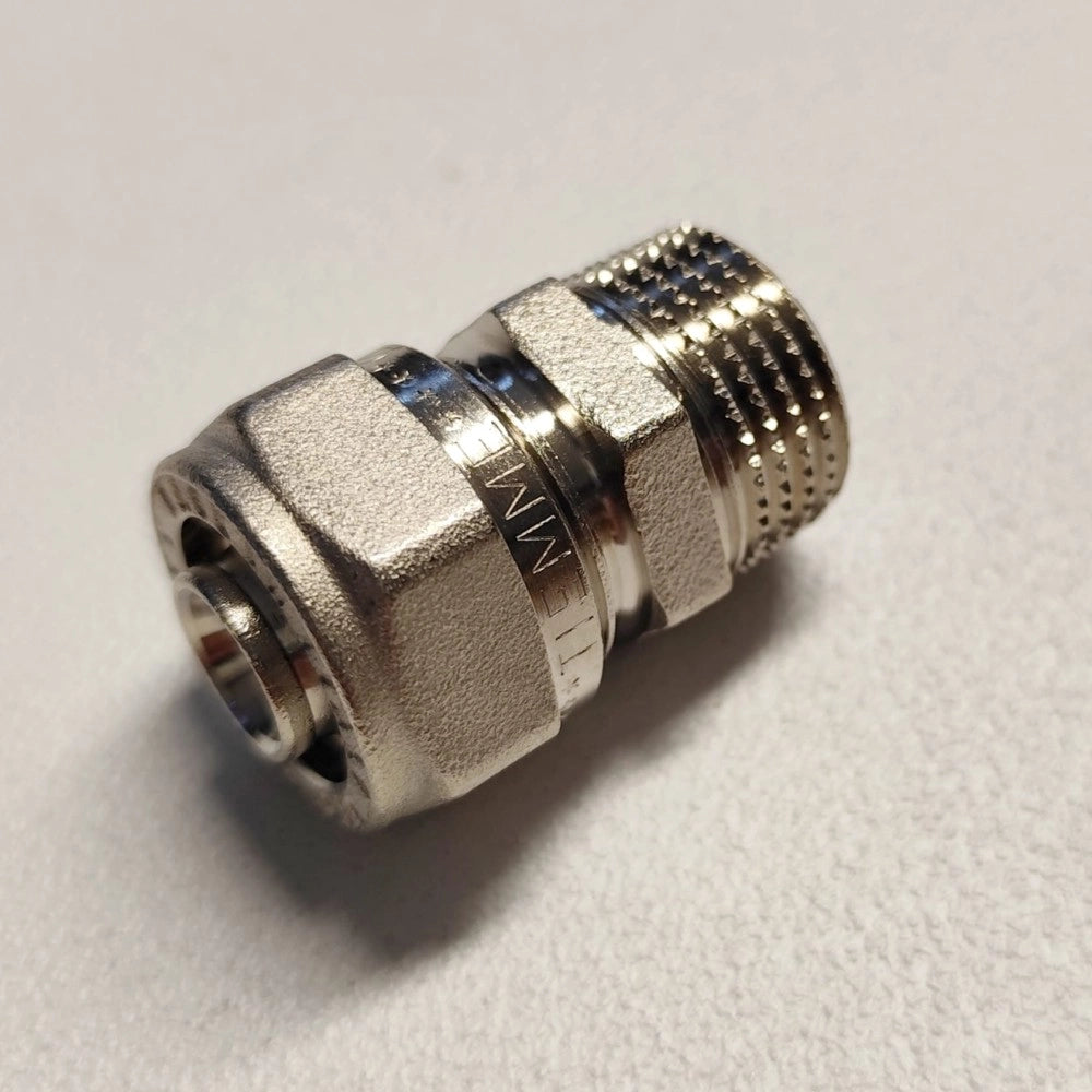 Raccordo 16x3/4'' diritto m maschio a stringere per tubo multistrato