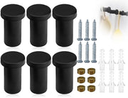 Set di 6 grucce per asciugamani in metallo - grucce per parete - grucce per abiti con viti di fissaggio - per appendere oggetti quotidiani in cucina - bagno - studio - camera da letto