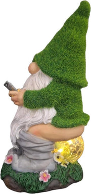 Decorazioni per giardino - statue di gnomi e decorazioni per interni - illuminazione solare ricaricabile - resina - per esterni o interni - decorazione originale