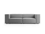 Cosmopolitan Design - Divano "Arendal" 3 posti in velluto grigio chiaro 