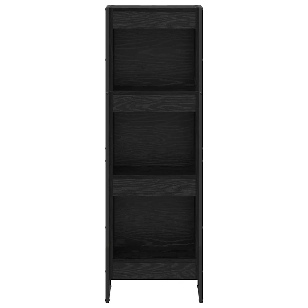 Armadio per Libri Rovere Nero 40 x 30 x 121 cm