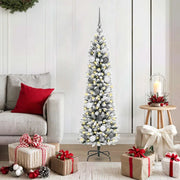 vidaXL Albero di Natale snodato Bianco 150 cm PVC