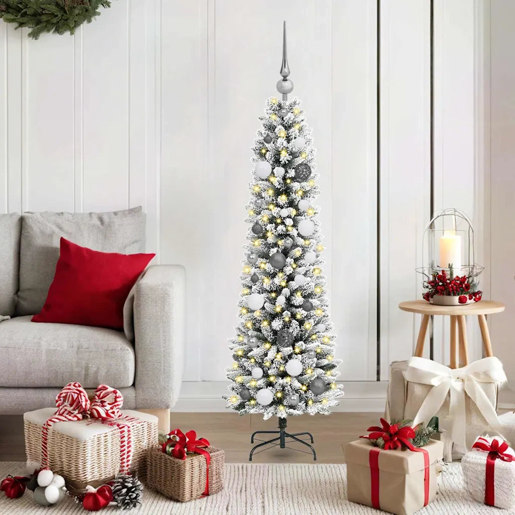 vidaXL Albero di Natale snodato Bianco 150 cm PVC