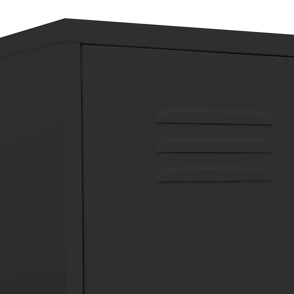 Armadio Nero 35x46x180 cm in Acciaio 336259
