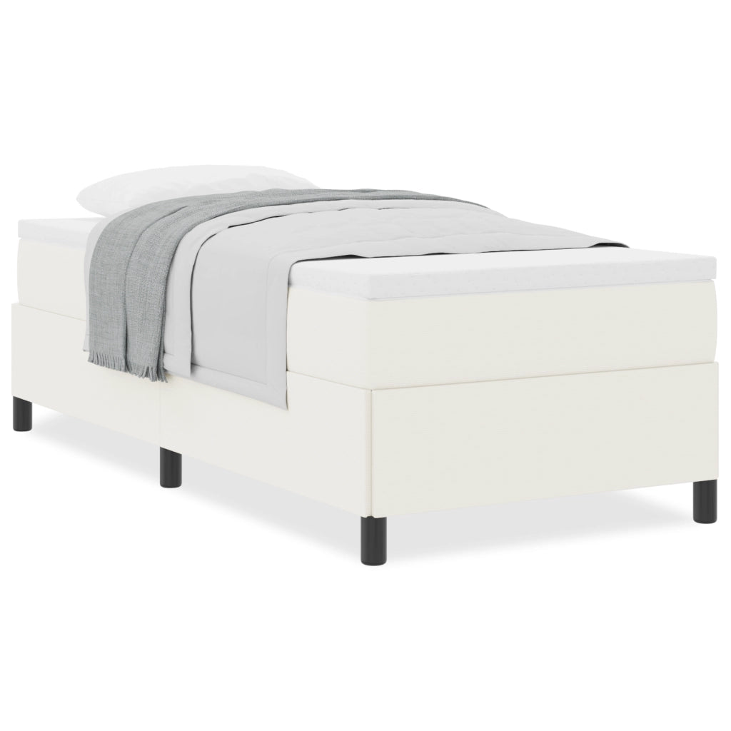 Struttura Letto Panna 100x200 cm Tessuto in Corduroy
