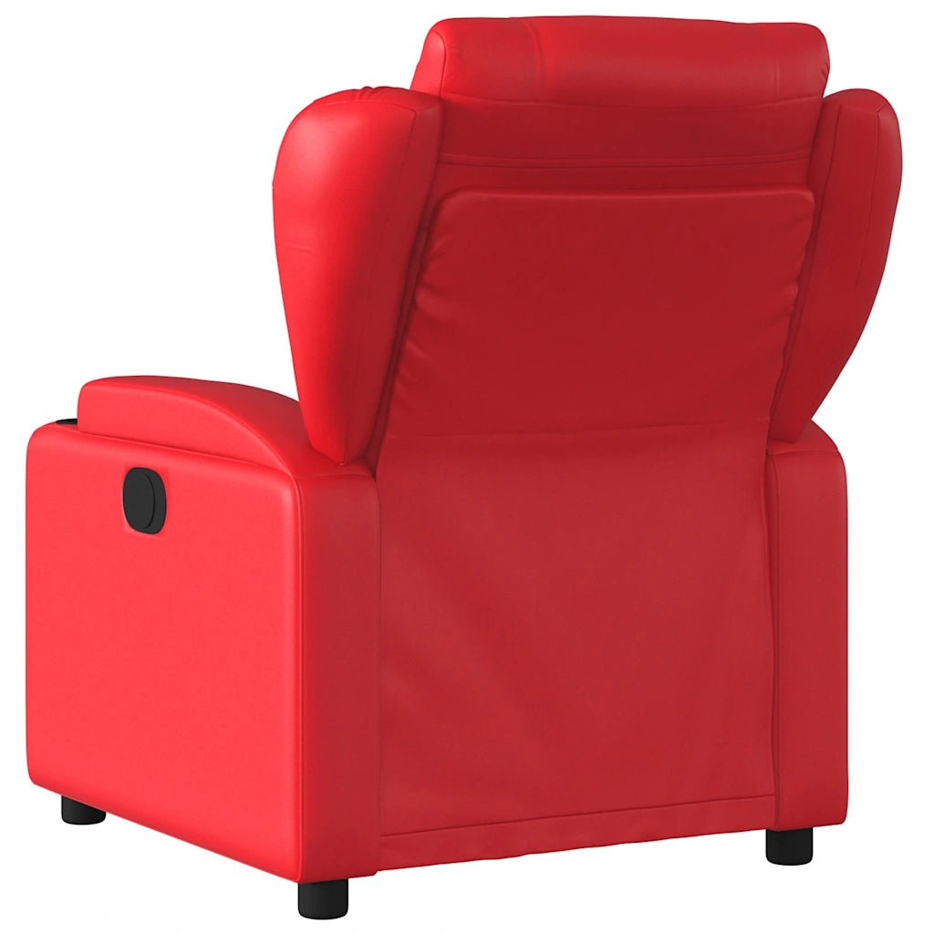 Poltrona | Sedia Relax Massaggio Elettrica Reclinabile Rosso Similpelle