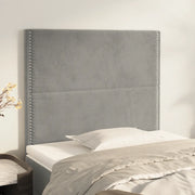 Testiera Grigio Chiaro 100x5x118/128 cm Velluto 3116234