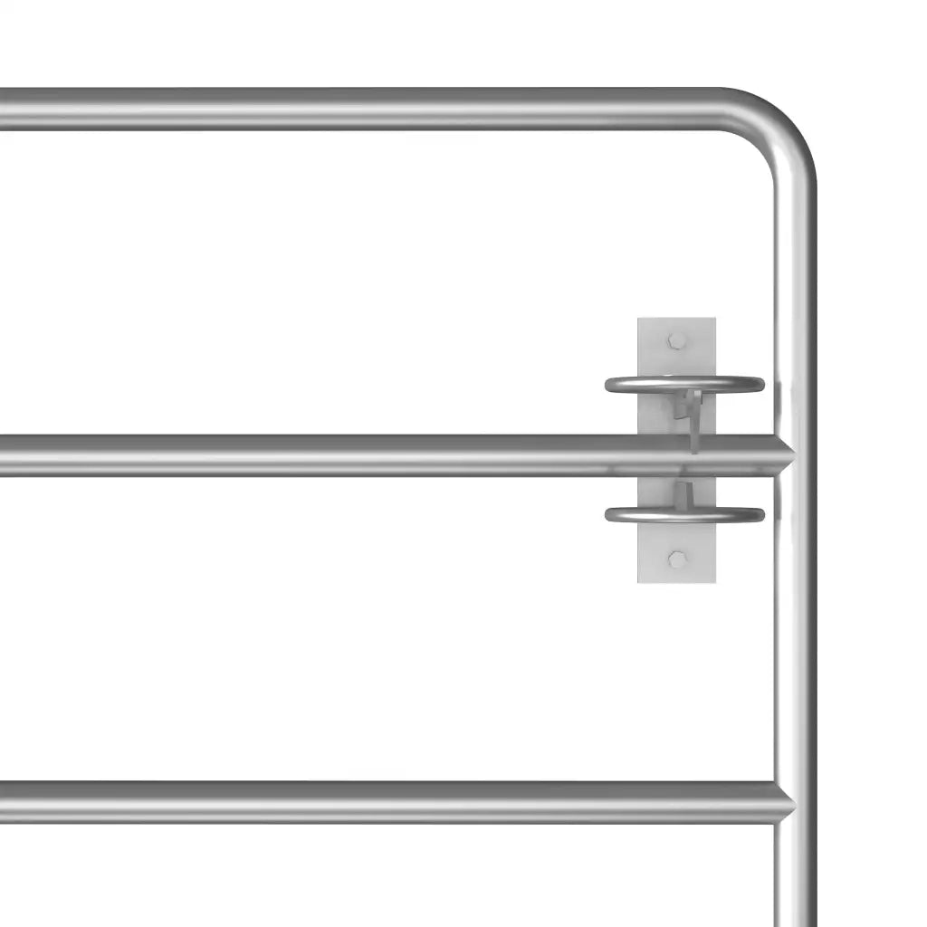 Cancello da Giardino in Acciaio 5 Sbarre (95-170)x90 cm Argento cod mxl 71777