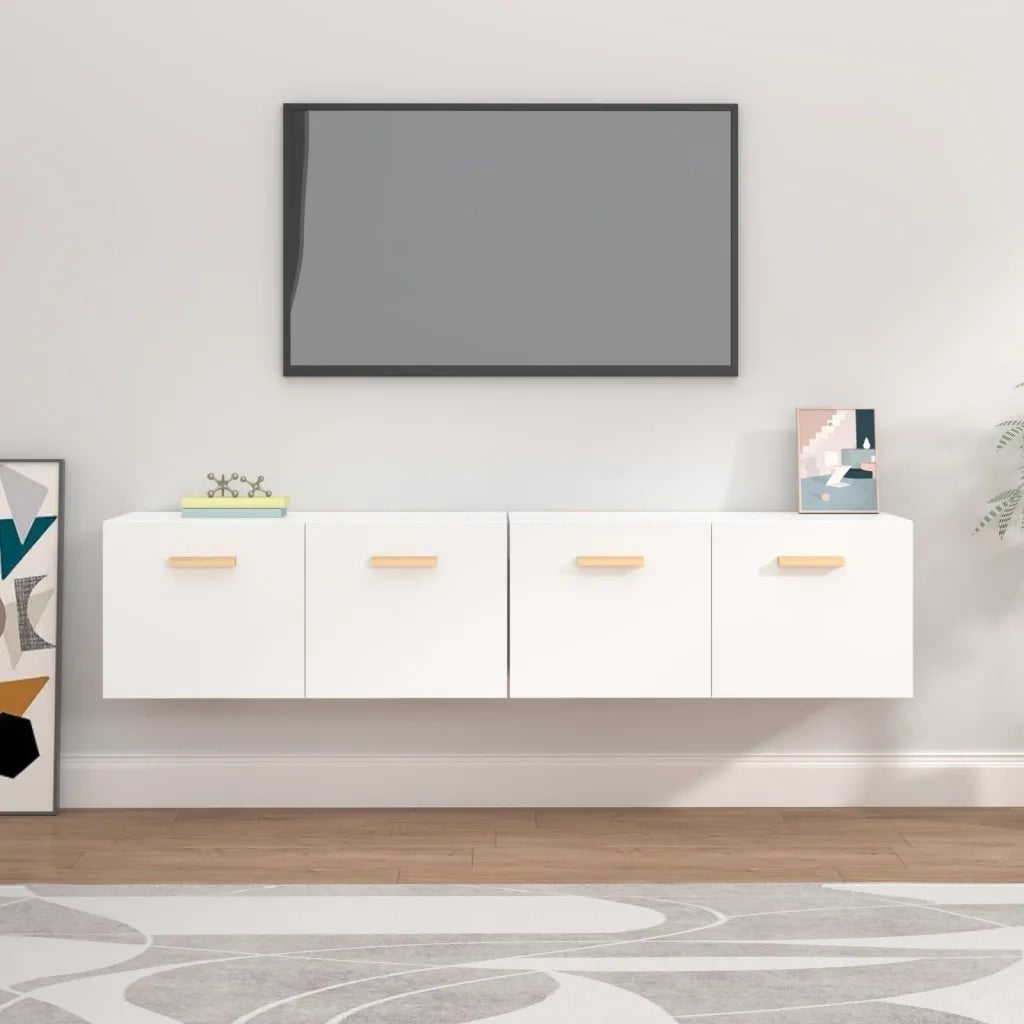 Mobili Parete 2 pz Bianco 80x35x36,5cm Legno Multistrato