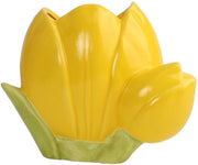 Penneccia in ceramica, 12 x 10,5 x 6 cm, astuccio per pennarelli, penneccia a forma di tulipano, decorazione per ufficio per pennarelli, pennelli per trucco, cartacee