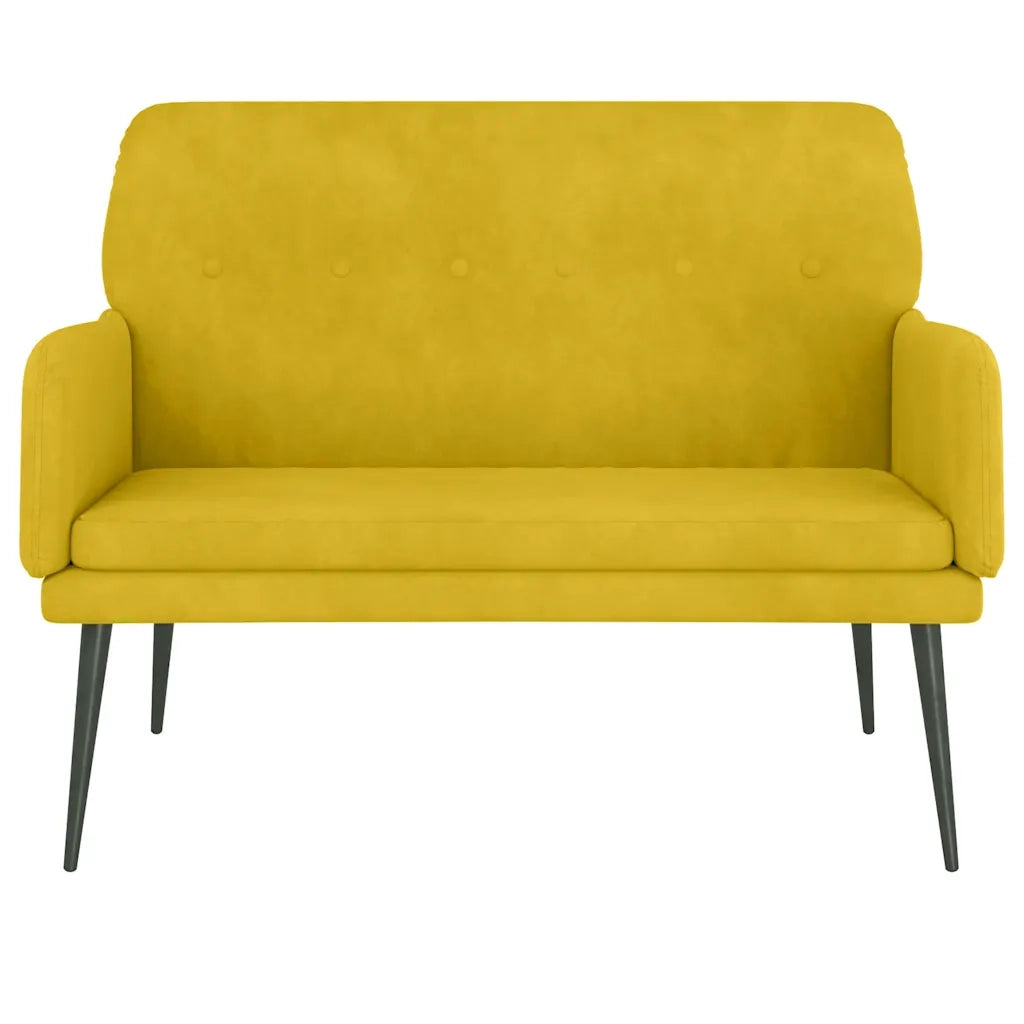 Panca Gialla 108x79x79 cm in Velluto CFW3658302