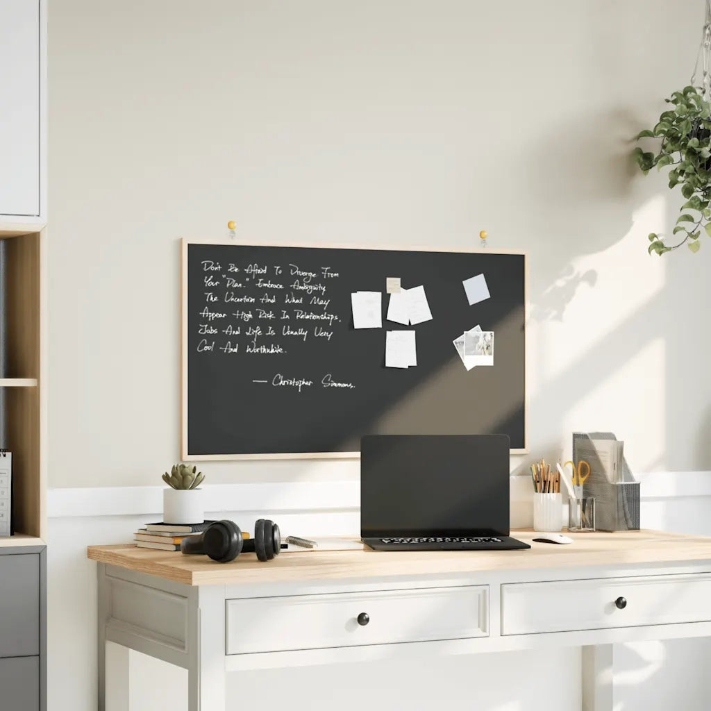 Lavagna con cornice in legno massello di pino nera 100x55 cm CFW3858413