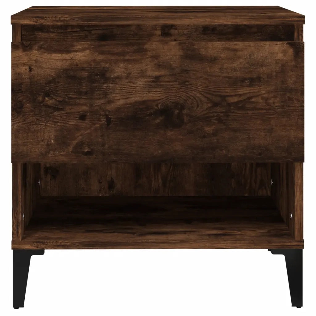 Tavolino da Salotto Rovere Fumo 50x46x50cm in Legno Multistrato 819558