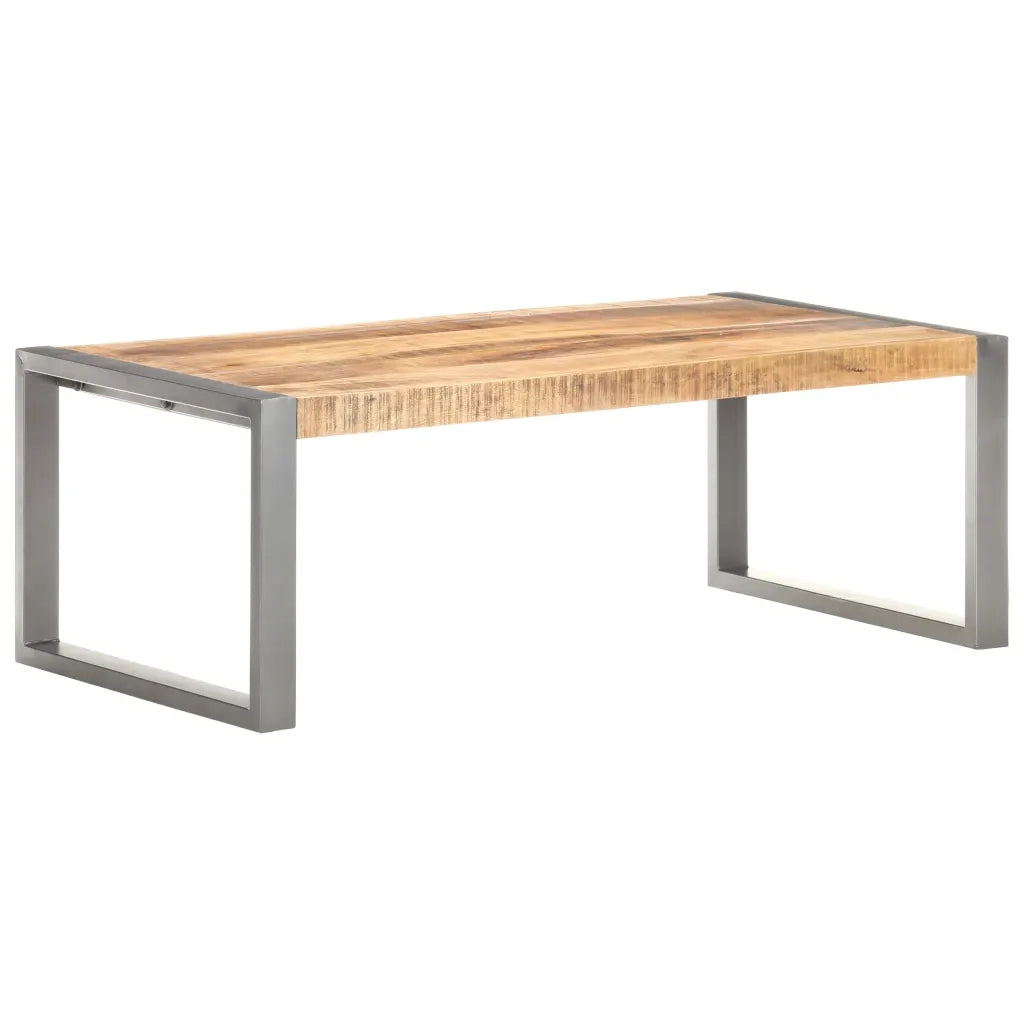 Tavolino da Salotto 110x60x40 cm in Legno di Mango Grezzo 321556