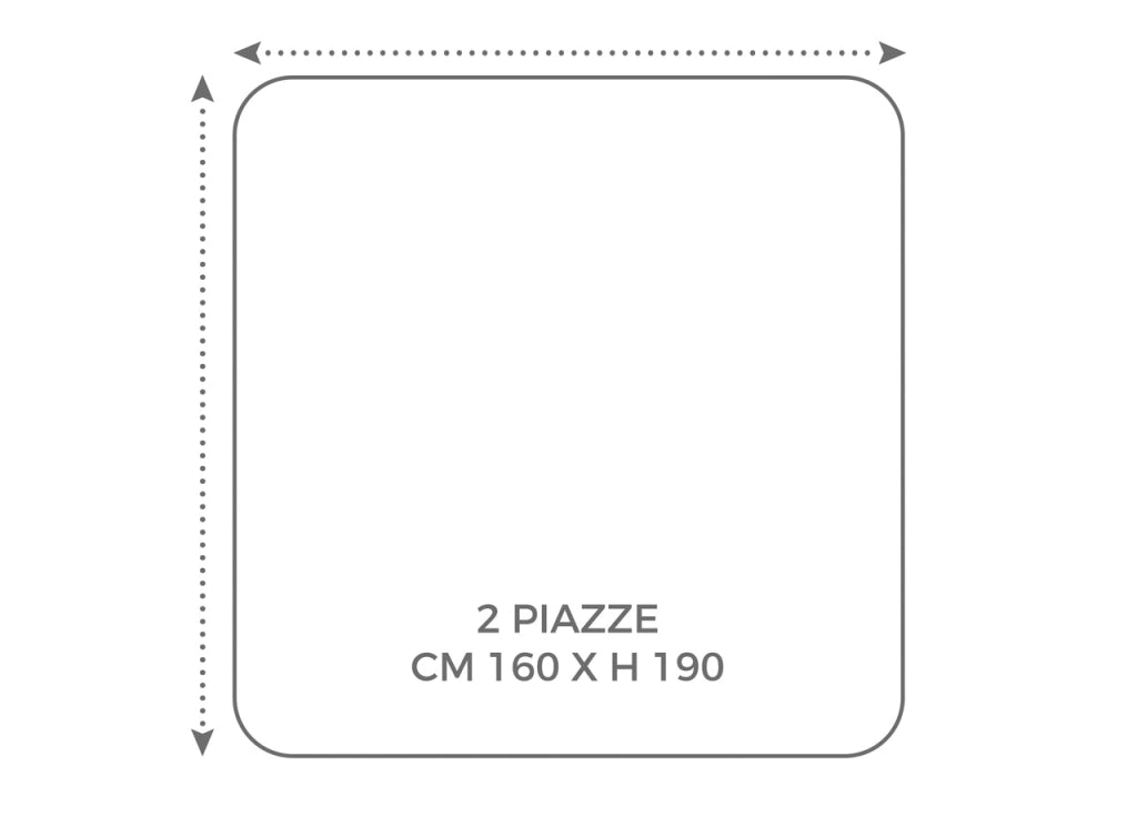 Coprirete Alba Protezione Rete Letto Made Italy In 100% Poliestere - Matrimoniale - Coprirete Alba