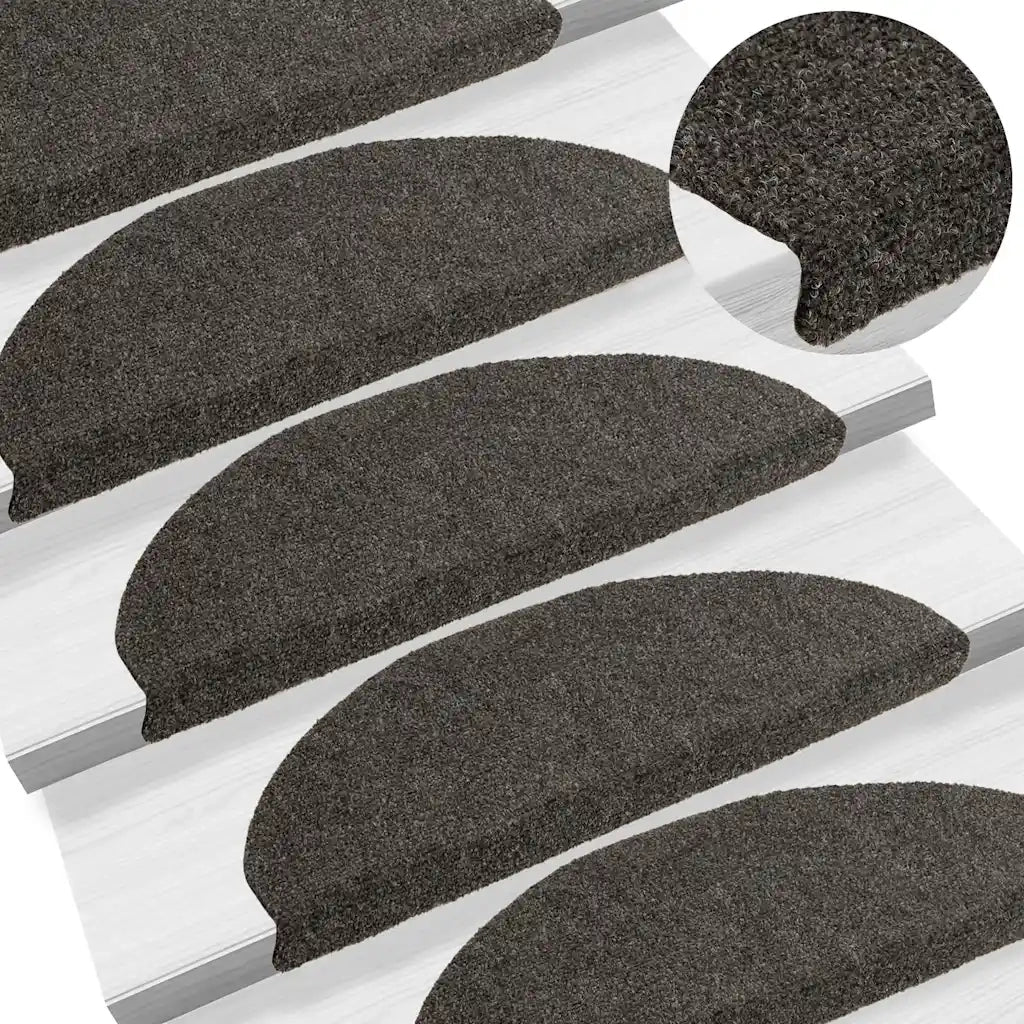 Tappetini Autoadesivi per Scale 30 pz Antracite 65x21x4 cm