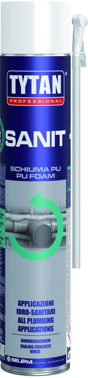 Tytan SCHIUMA POLIURETANICA SANIT MANUALE ml. 750  per sanitari e pozzetti