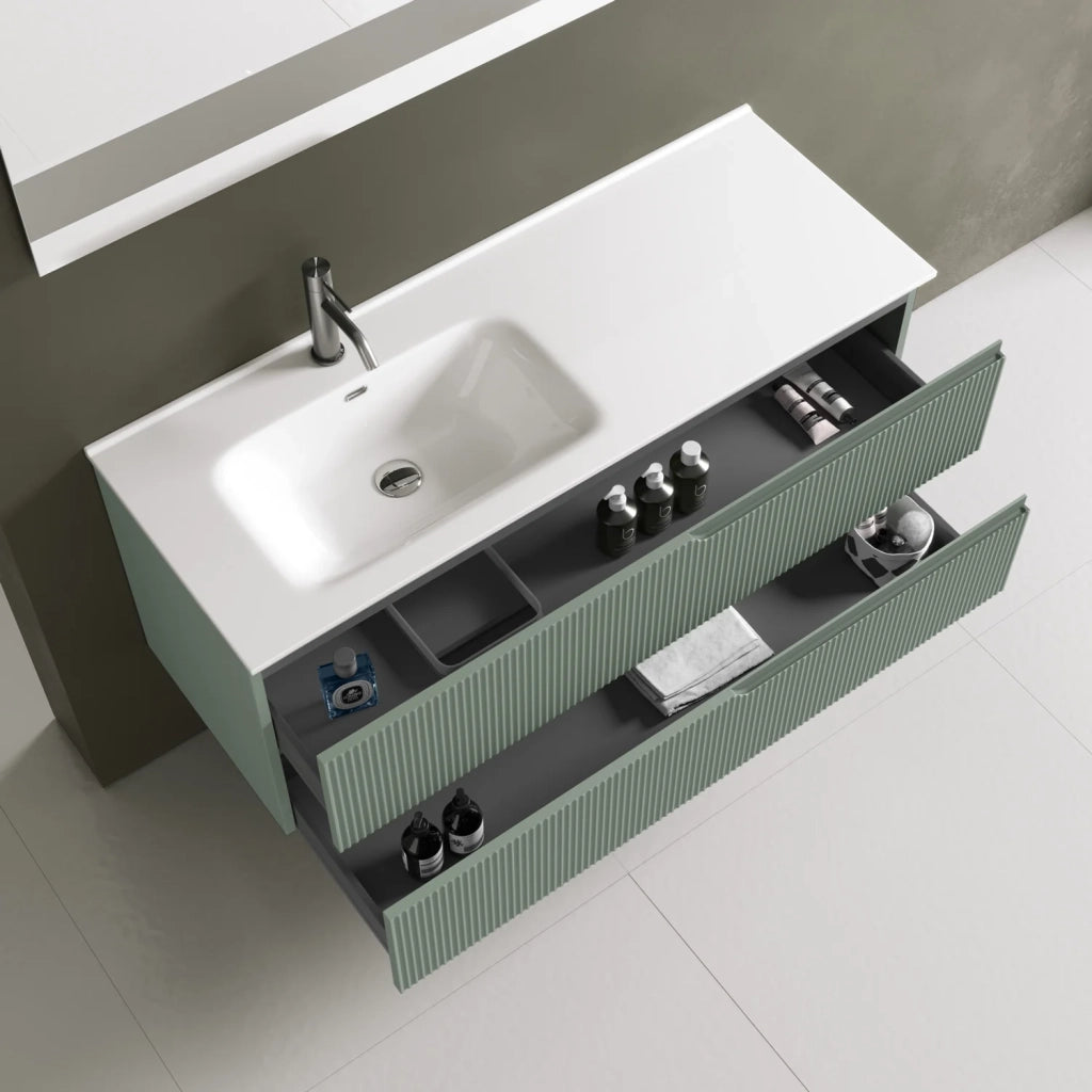 Composizione vasca SX 4 pezzi VENERE verde salvia