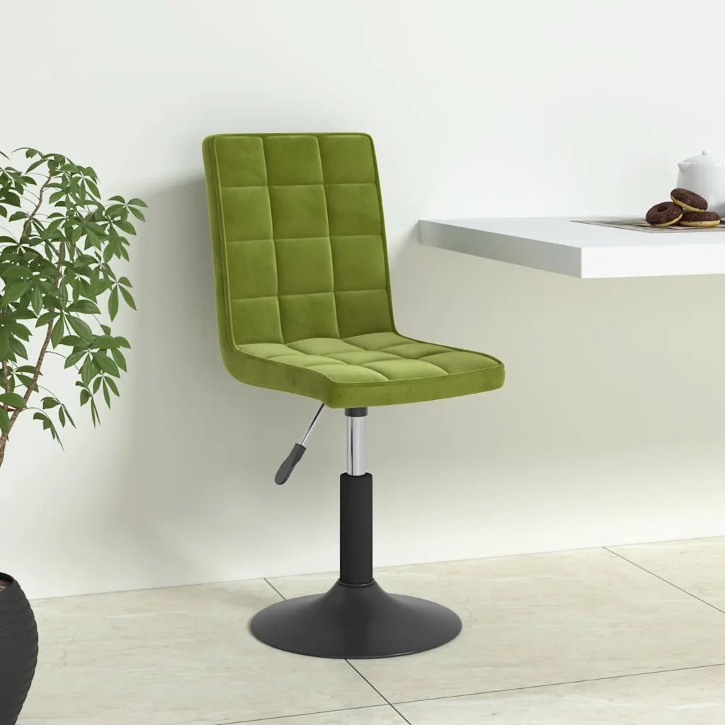Sedie da Pranzo Girevoli 6 pz Verde Chiaro in Velluto 3089302